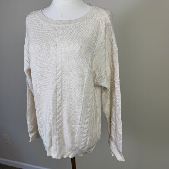 Cyrus Cream Knit Long Sleeve Pullover Sweater US Women's S - Picture 4 of 9